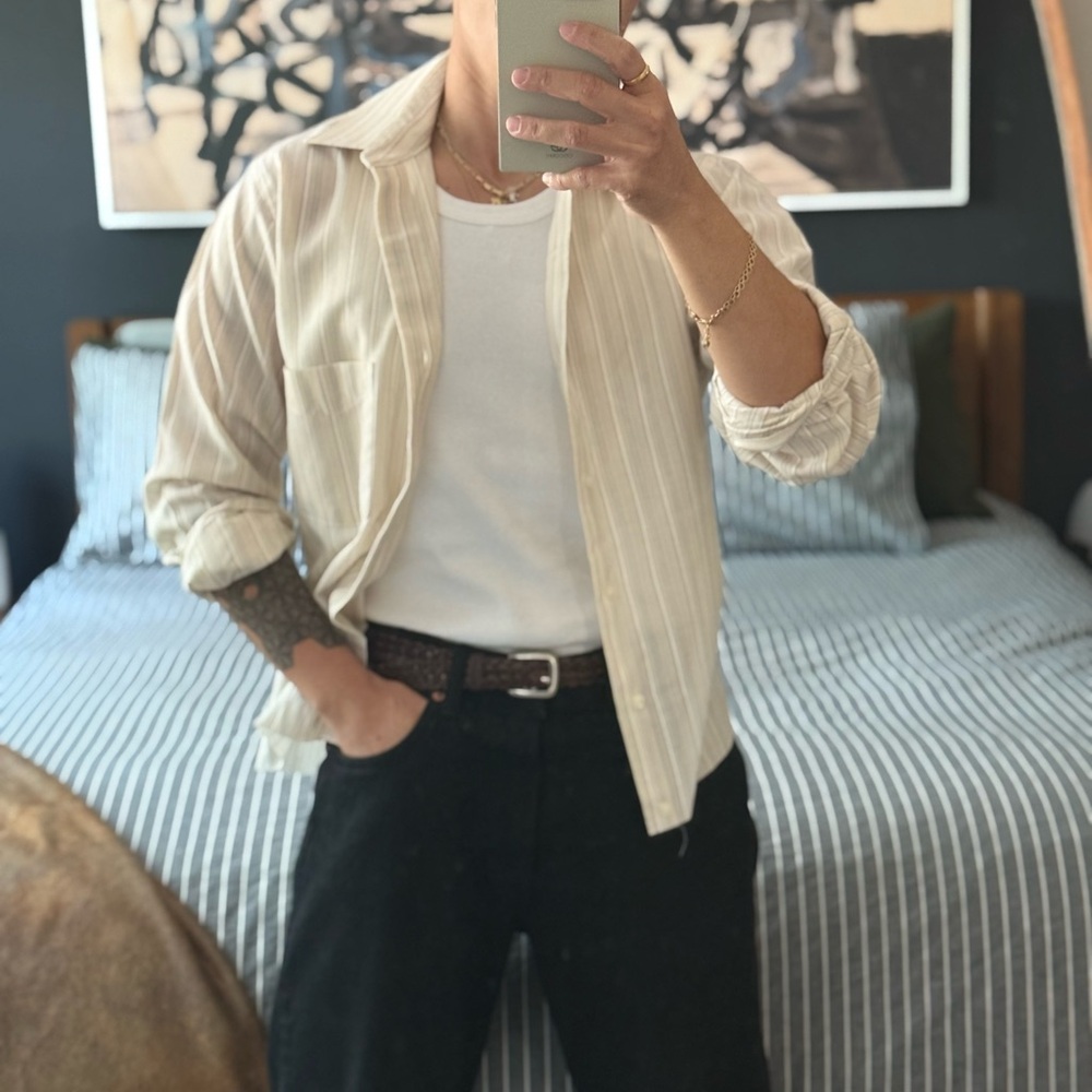 Mens cropped vintage shirt
